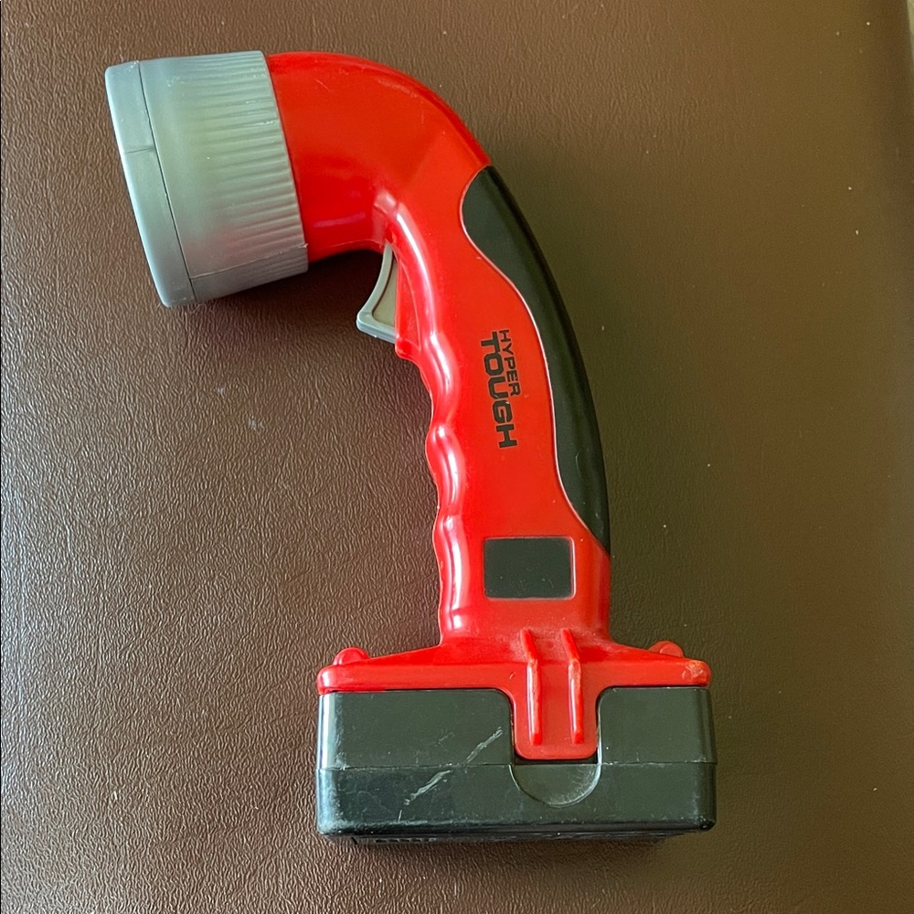 Kids Red Plastic Hyper Tough Red and Black Flashlight
